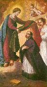 Francisco de Zurbaran st. ildefonso receiving the chasuble oil